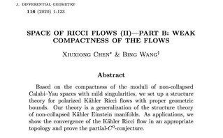 Professor Chen Xiuxiong of the Institute of Mathematical Sciences Has Made a Major Breakthrough in the Field of Differential Geometry  